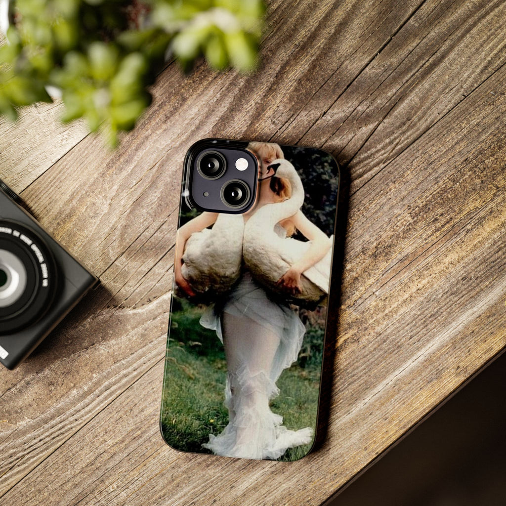 Slim Phone Case — Vintage Swan Dress Fashion Photo