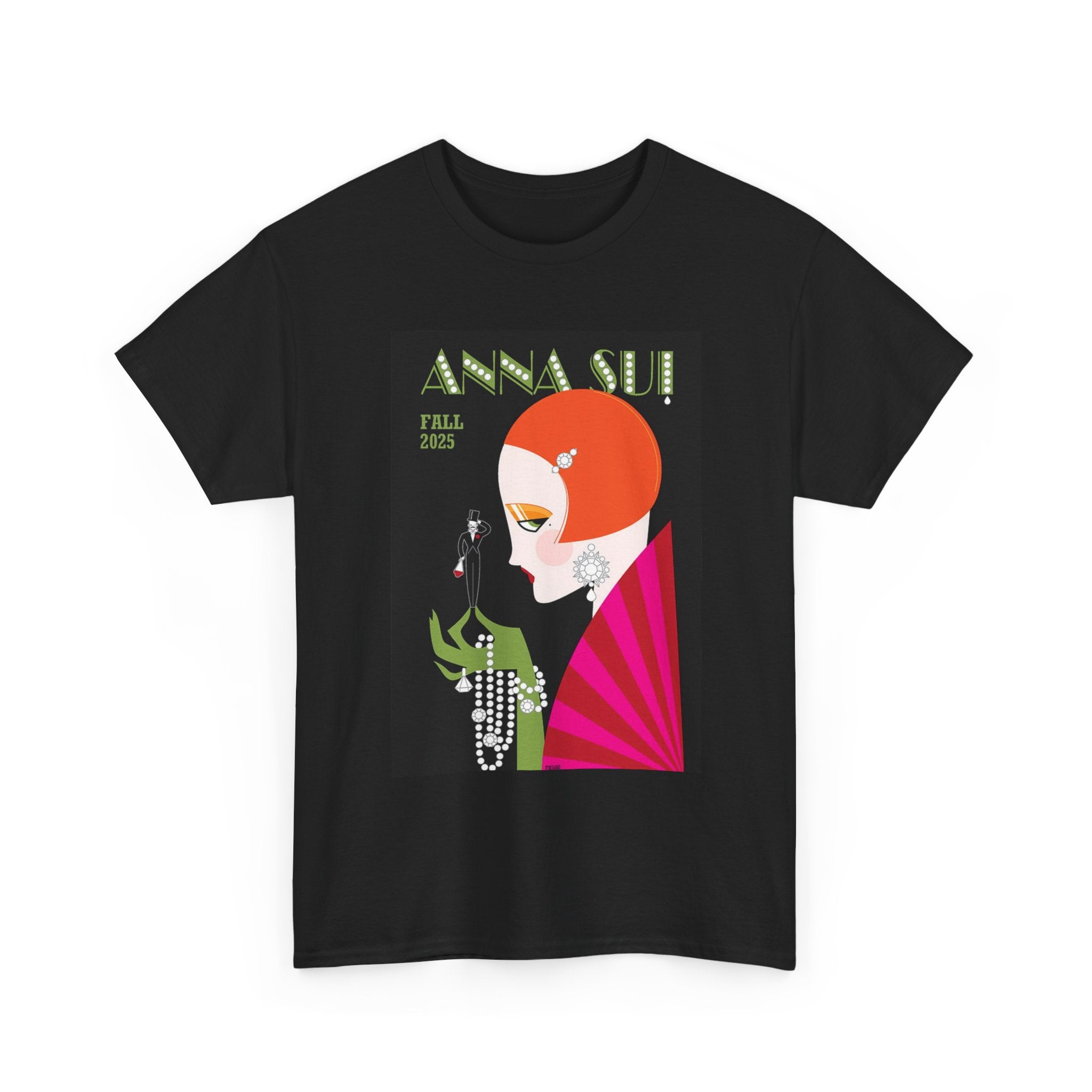 Vintage Anna Sui Graphic Tee — Retro Mod Fashion Poster Shirt