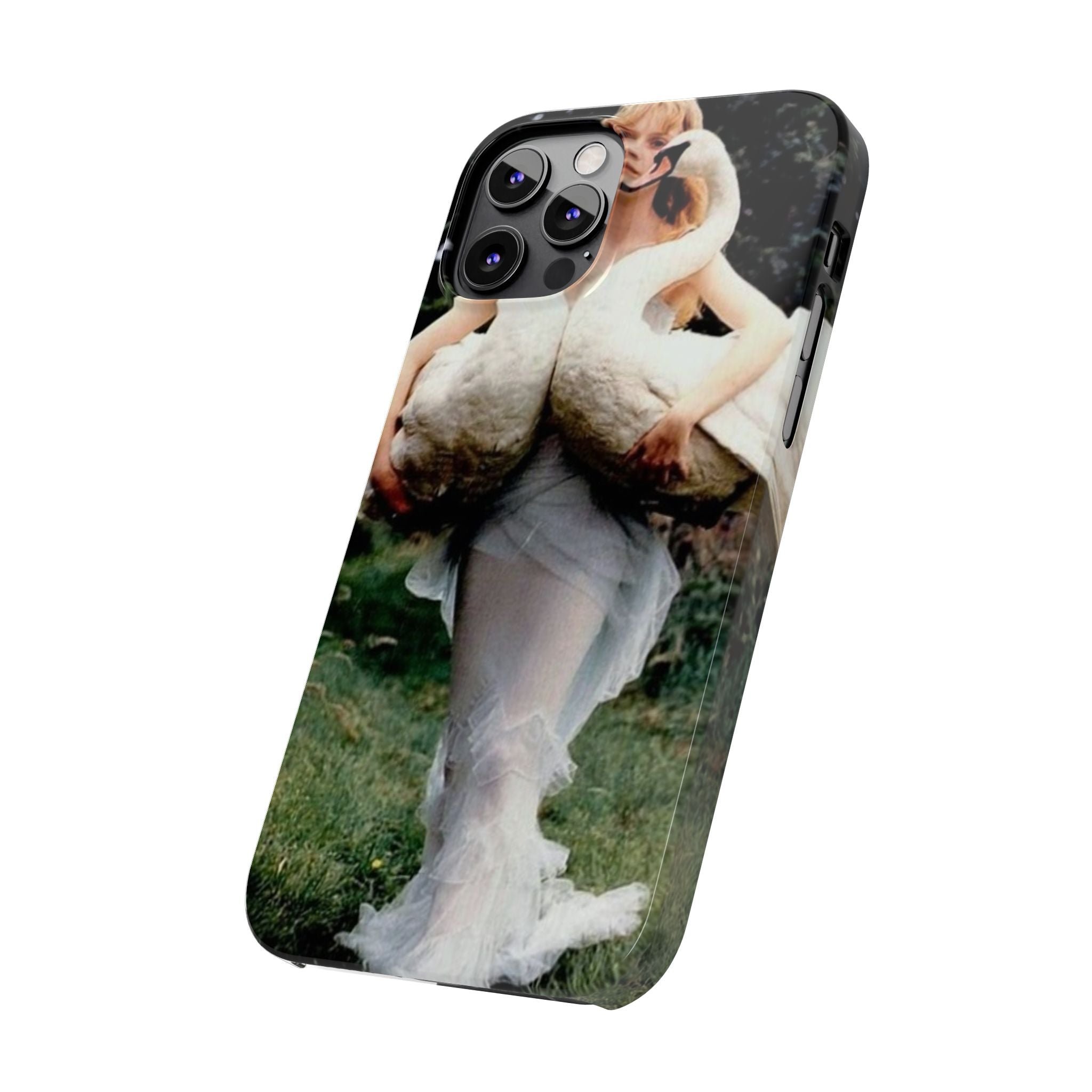 Slim Phone Case — Vintage Swan Dress Fashion Photo