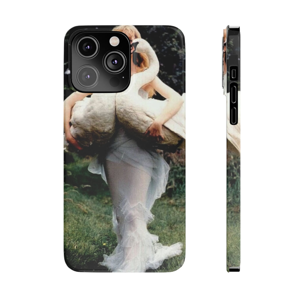Slim Phone Case — Vintage Swan Dress Fashion Photo