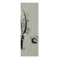 Floral Calligraphy Foam Yoga Mat – Grey Linen Vine Design