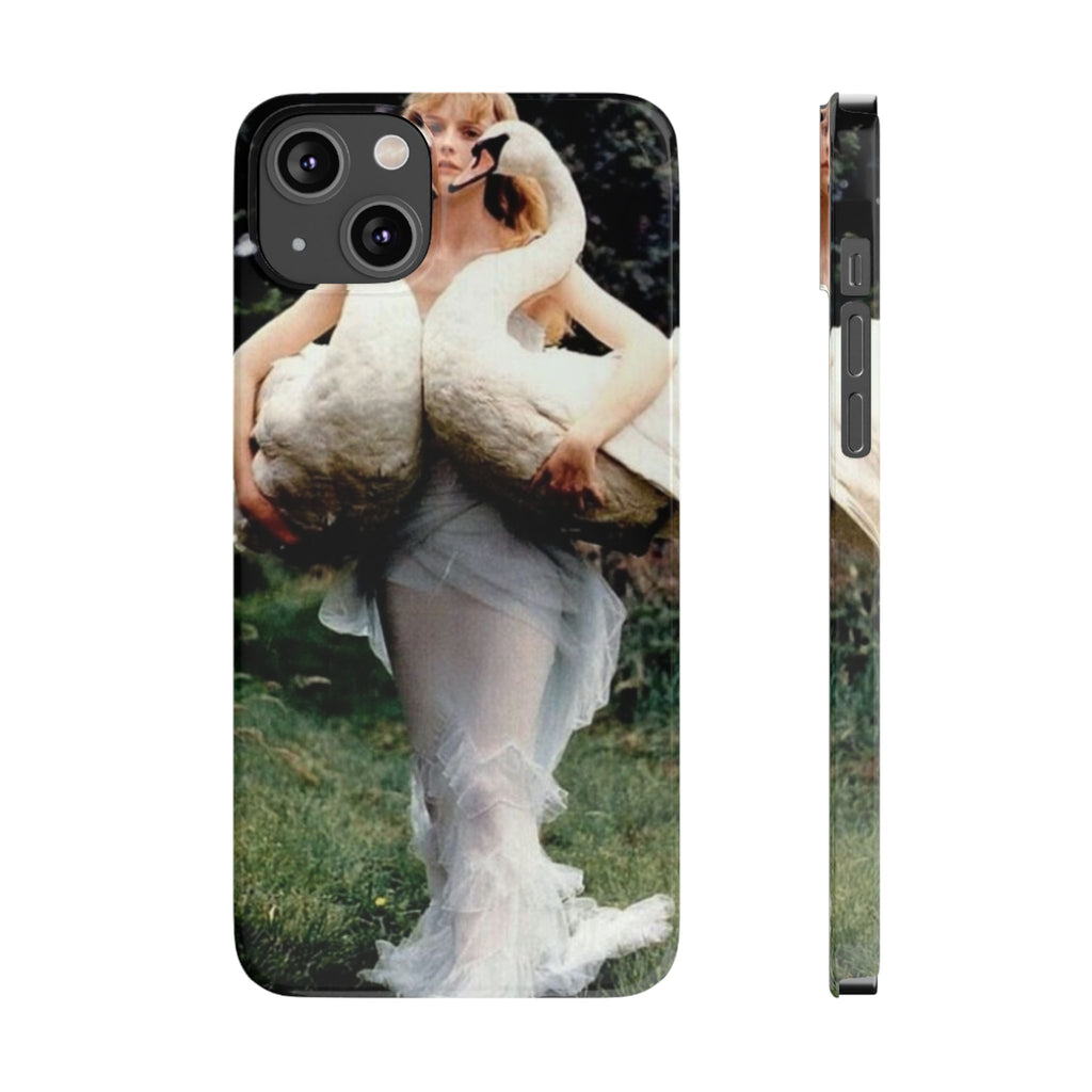 Slim Phone Case — Vintage Swan Dress Fashion Photo