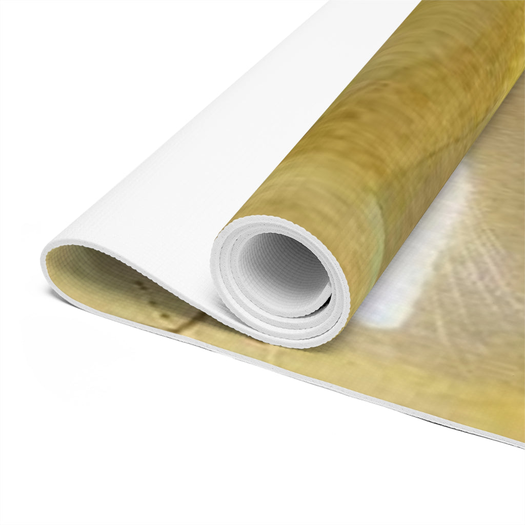 Egret Meadow Foam Yoga Mat — Tranquil Bird & Willow Pose Mat