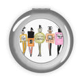 Compact Travel Mirror — Chic Perfume Bottle Design, Pocket Makeup Compact