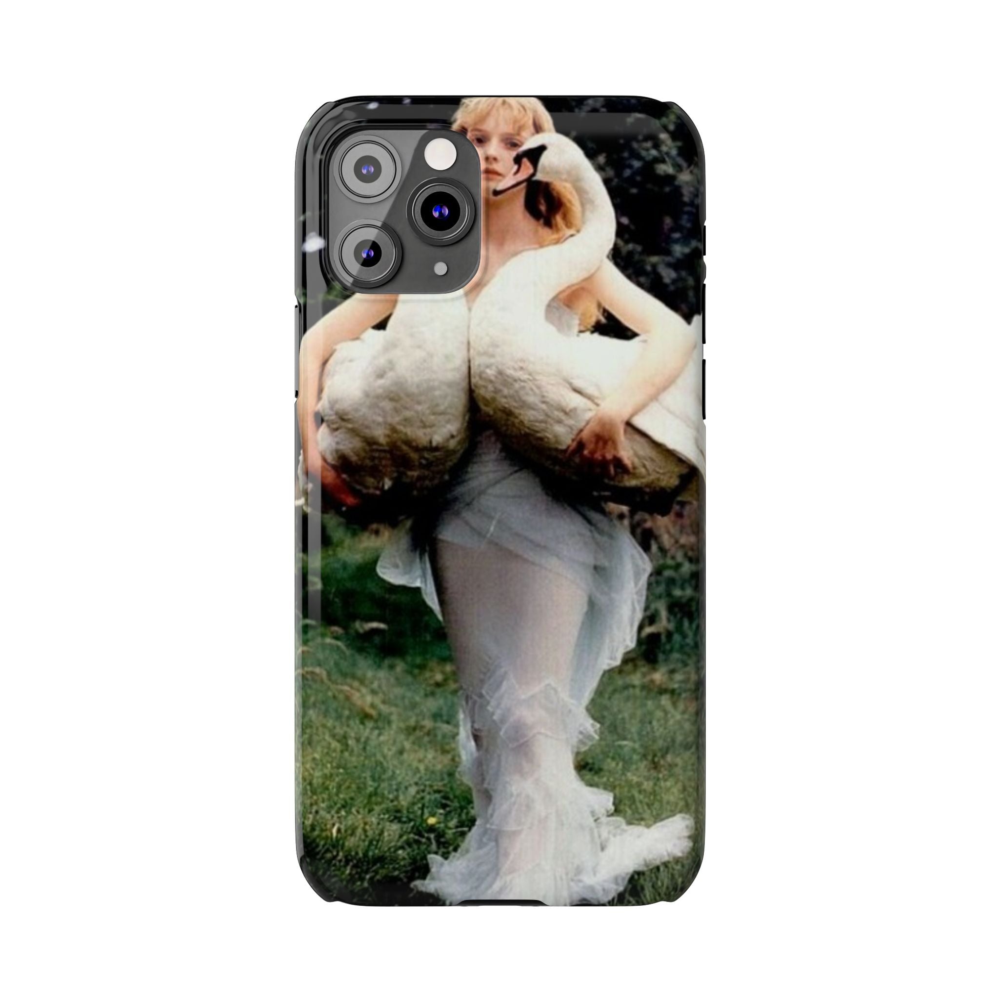 Slim Phone Case — Vintage Swan Dress Fashion Photo