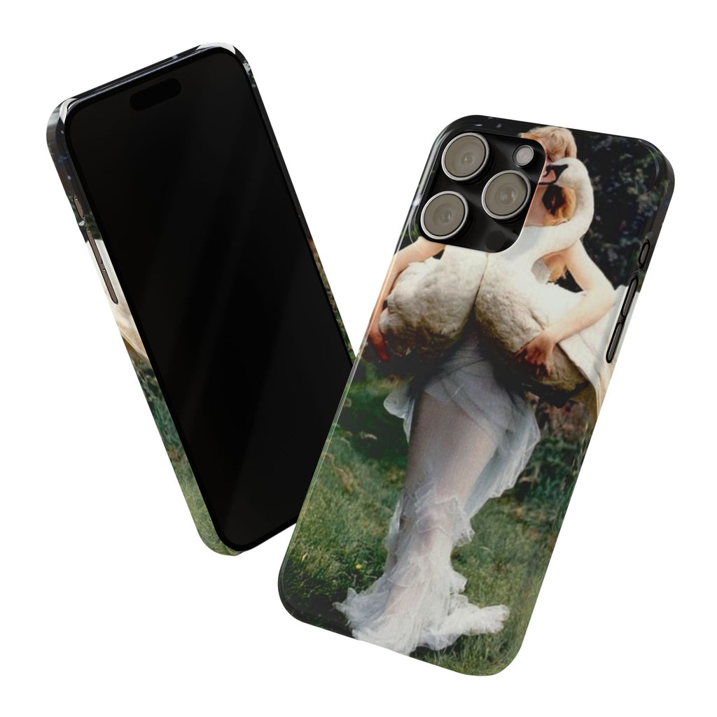 Slim Phone Case — Vintage Swan Dress Fashion Photo