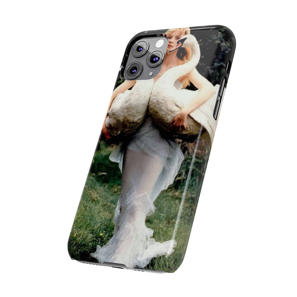Slim Phone Case — Vintage Swan Dress Fashion Photo