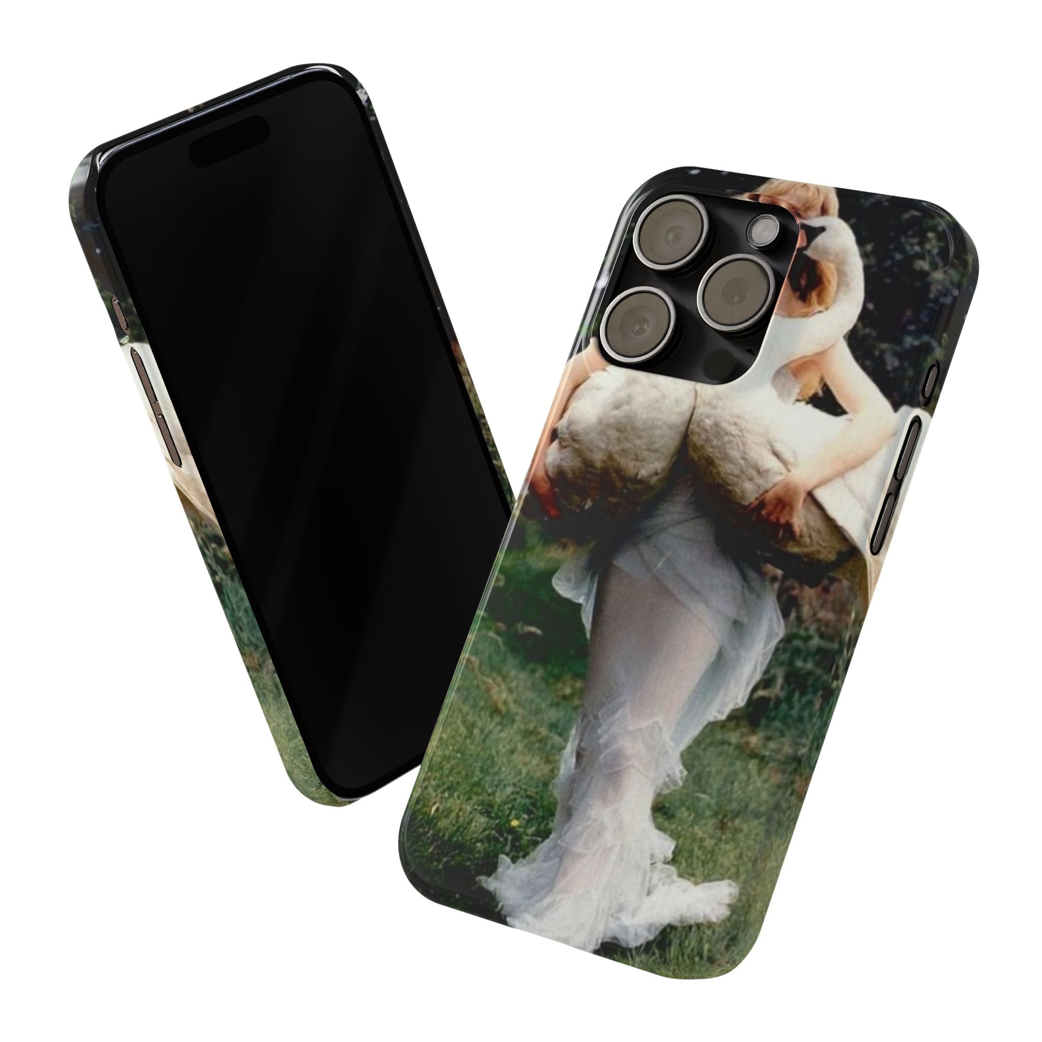 Slim Phone Case — Vintage Swan Dress Fashion Photo