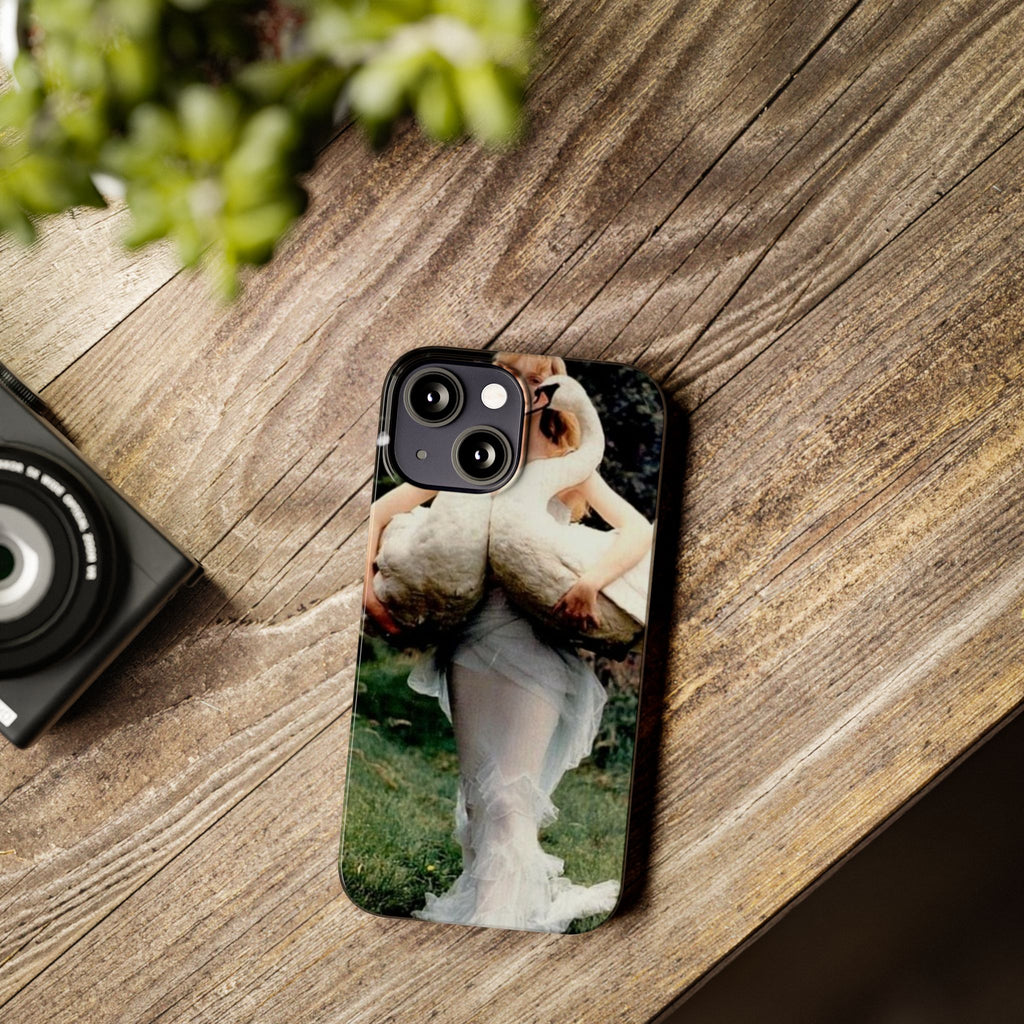 Slim Phone Case — Vintage Swan Dress Fashion Photo
