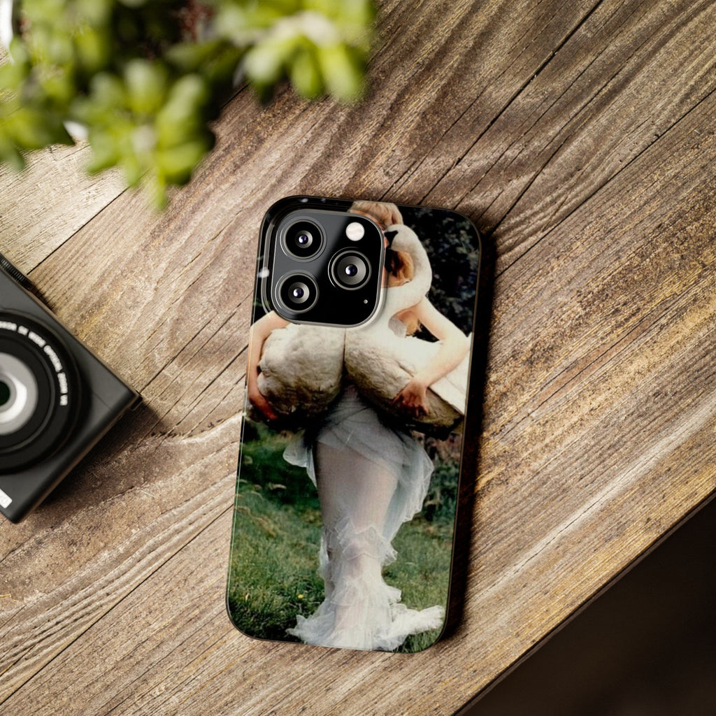 Slim Phone Case — Vintage Swan Dress Fashion Photo