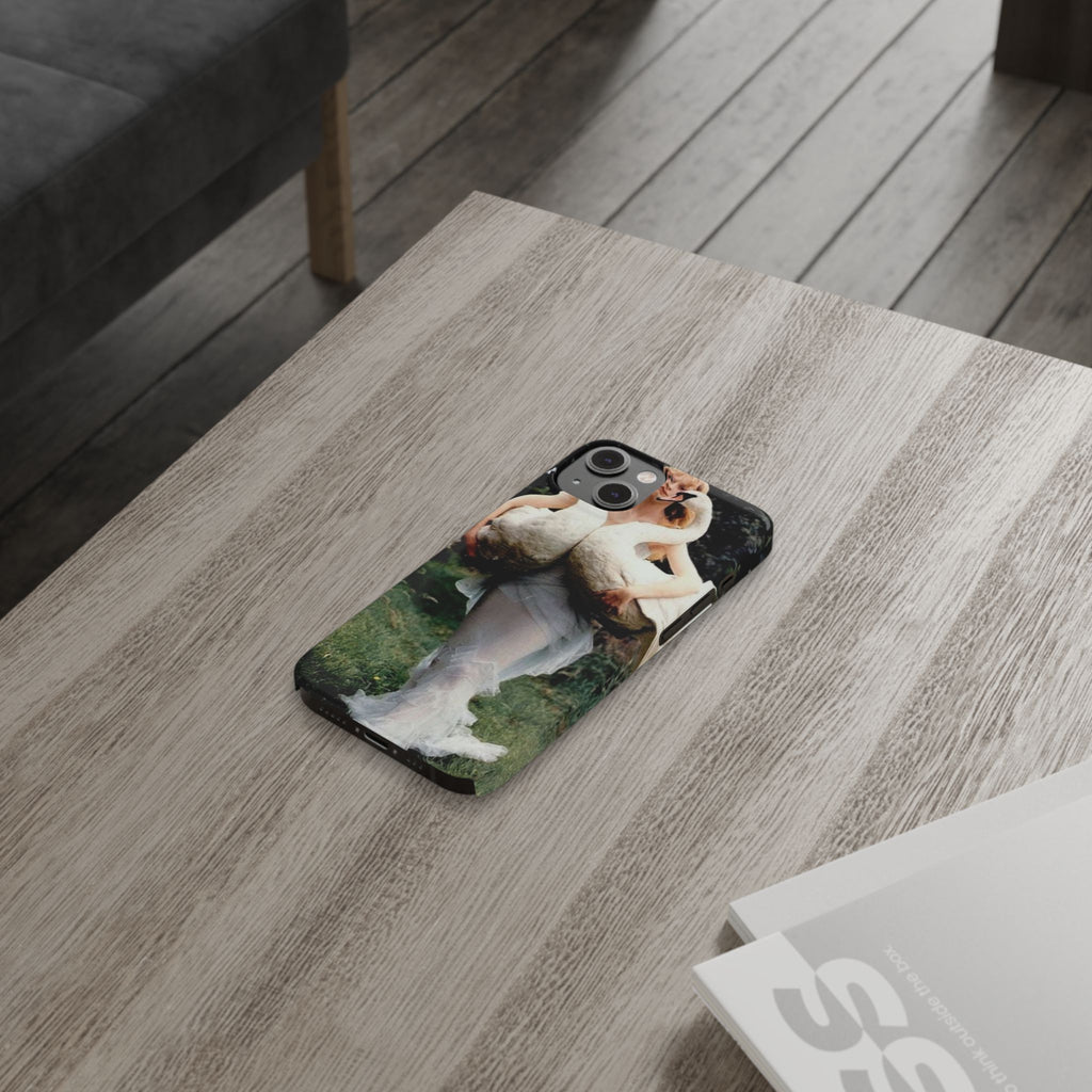 Slim Phone Case — Vintage Swan Dress Fashion Photo