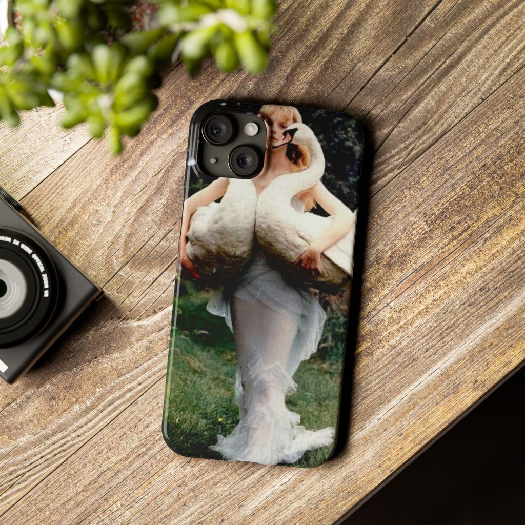 Slim Phone Case — Vintage Swan Dress Fashion Photo