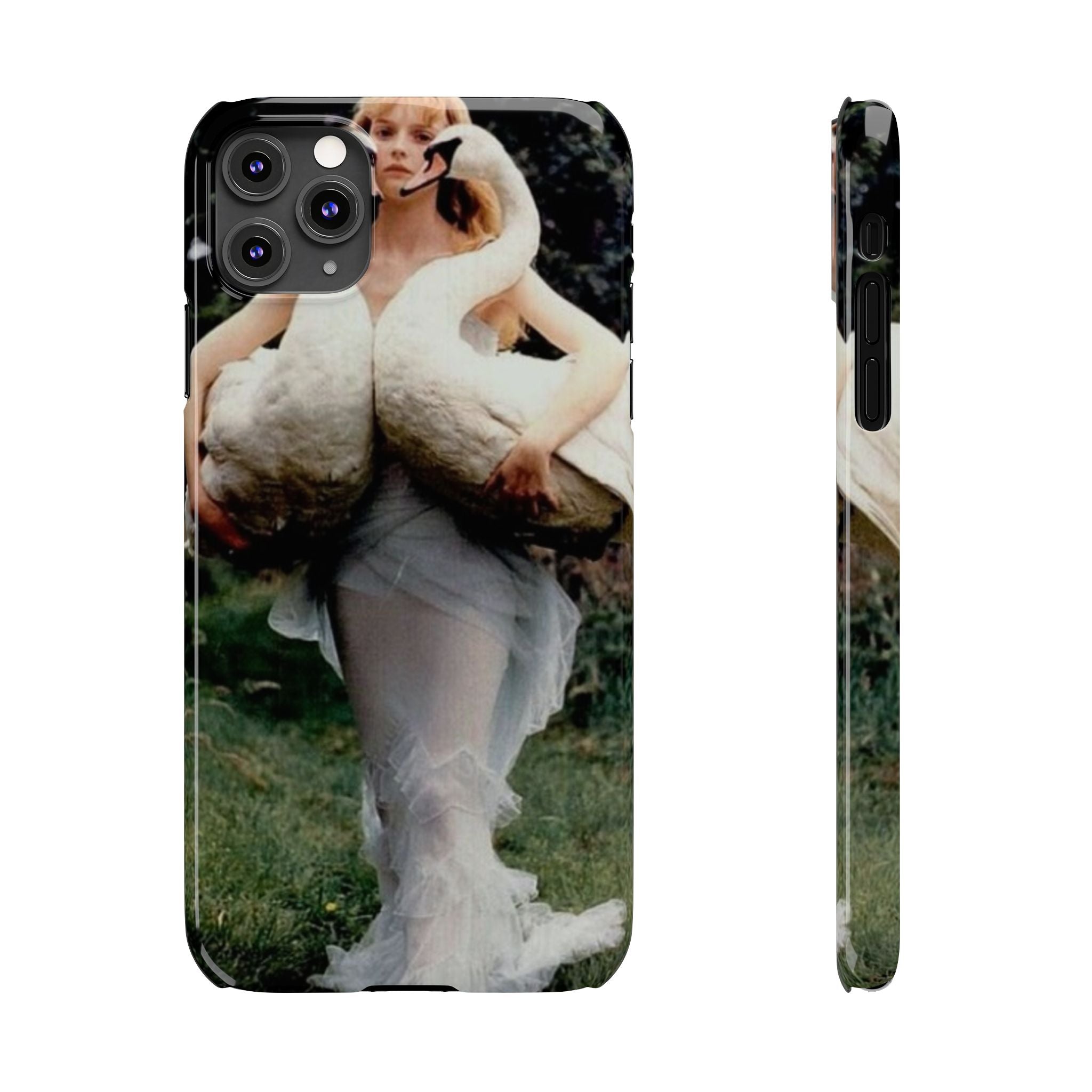 Slim Phone Case — Vintage Swan Dress Fashion Photo