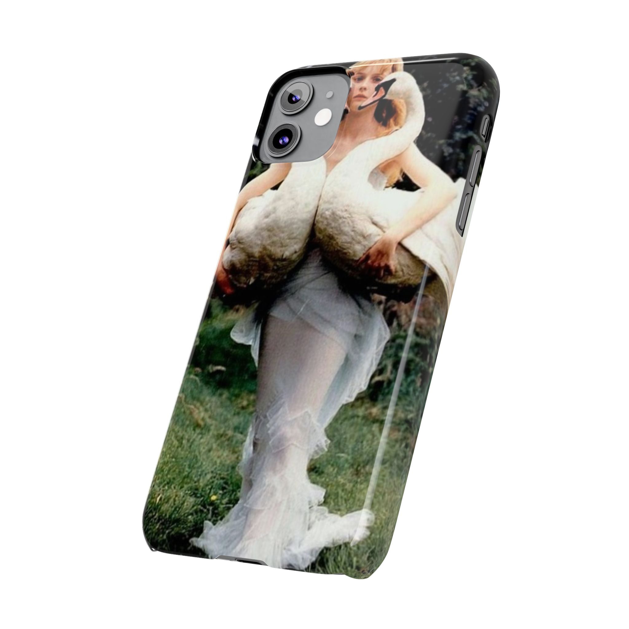 Slim Phone Case — Vintage Swan Dress Fashion Photo