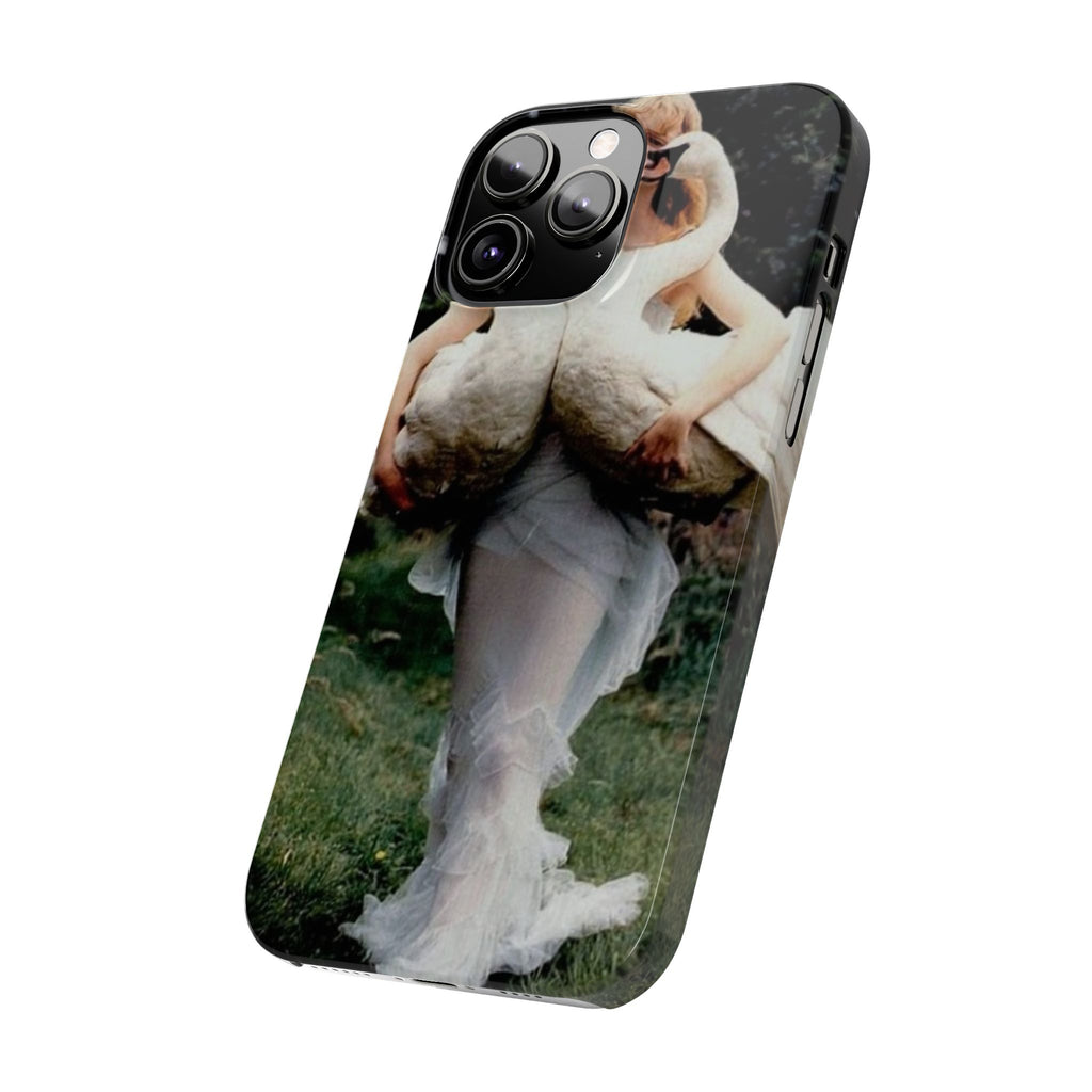 Slim Phone Case — Vintage Swan Dress Fashion Photo