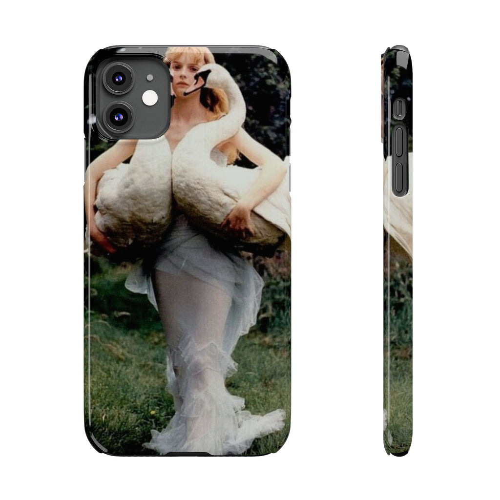 Slim Phone Case — Vintage Swan Dress Fashion Photo