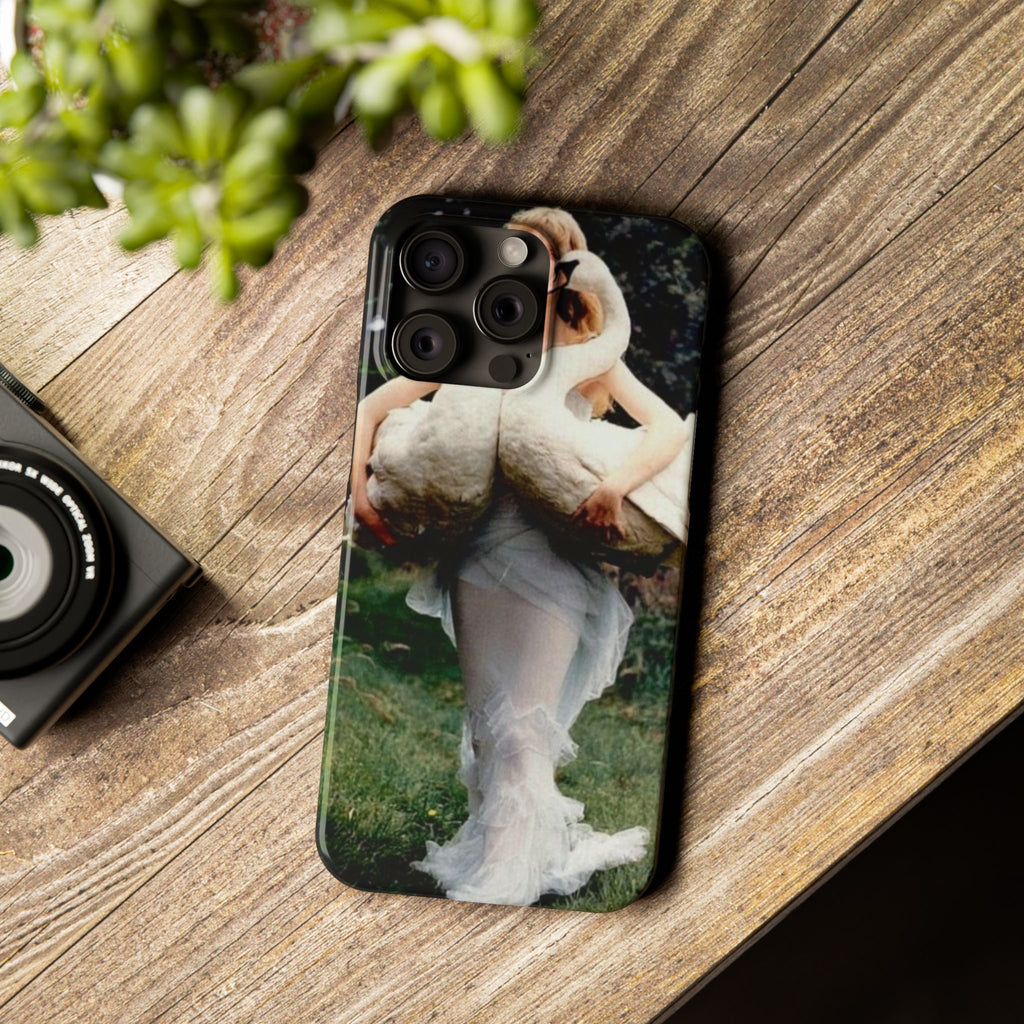 Slim Phone Case — Vintage Swan Dress Fashion Photo