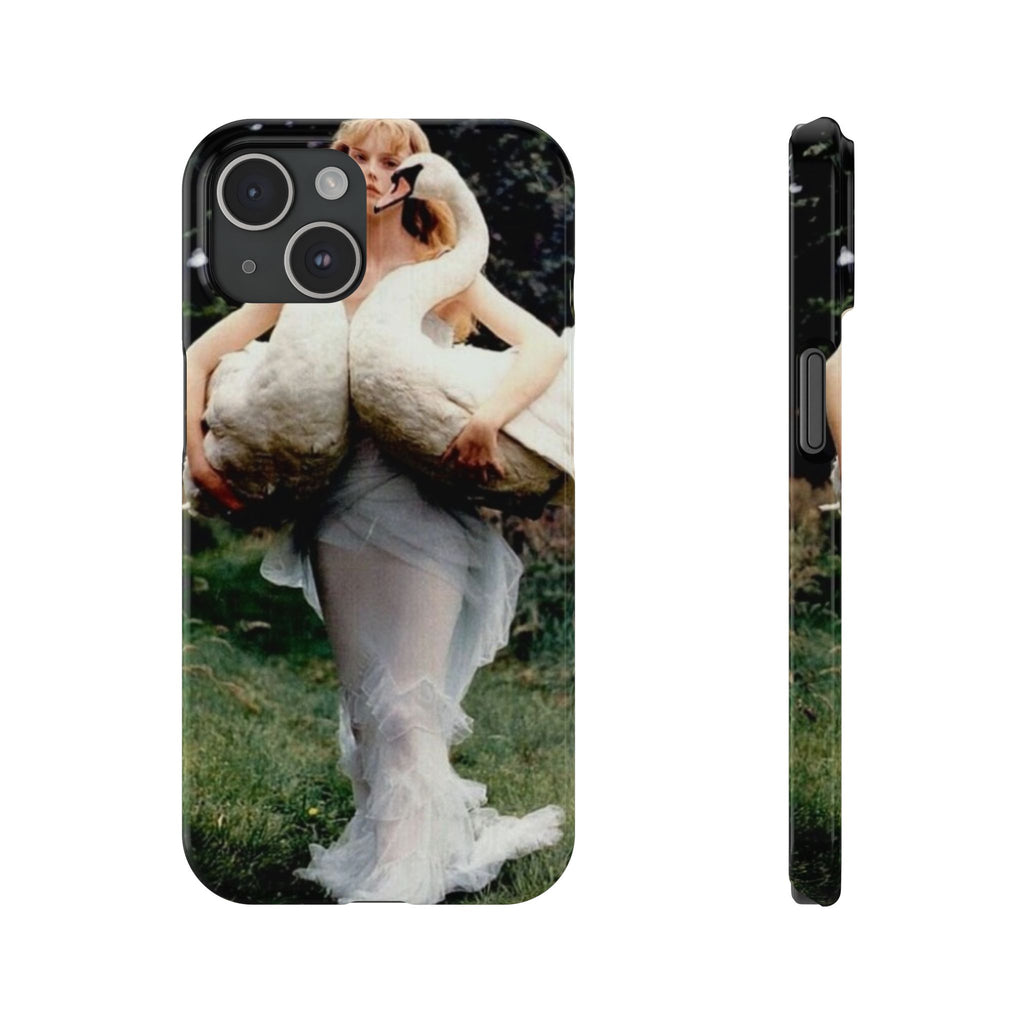 Slim Phone Case — Vintage Swan Dress Fashion Photo