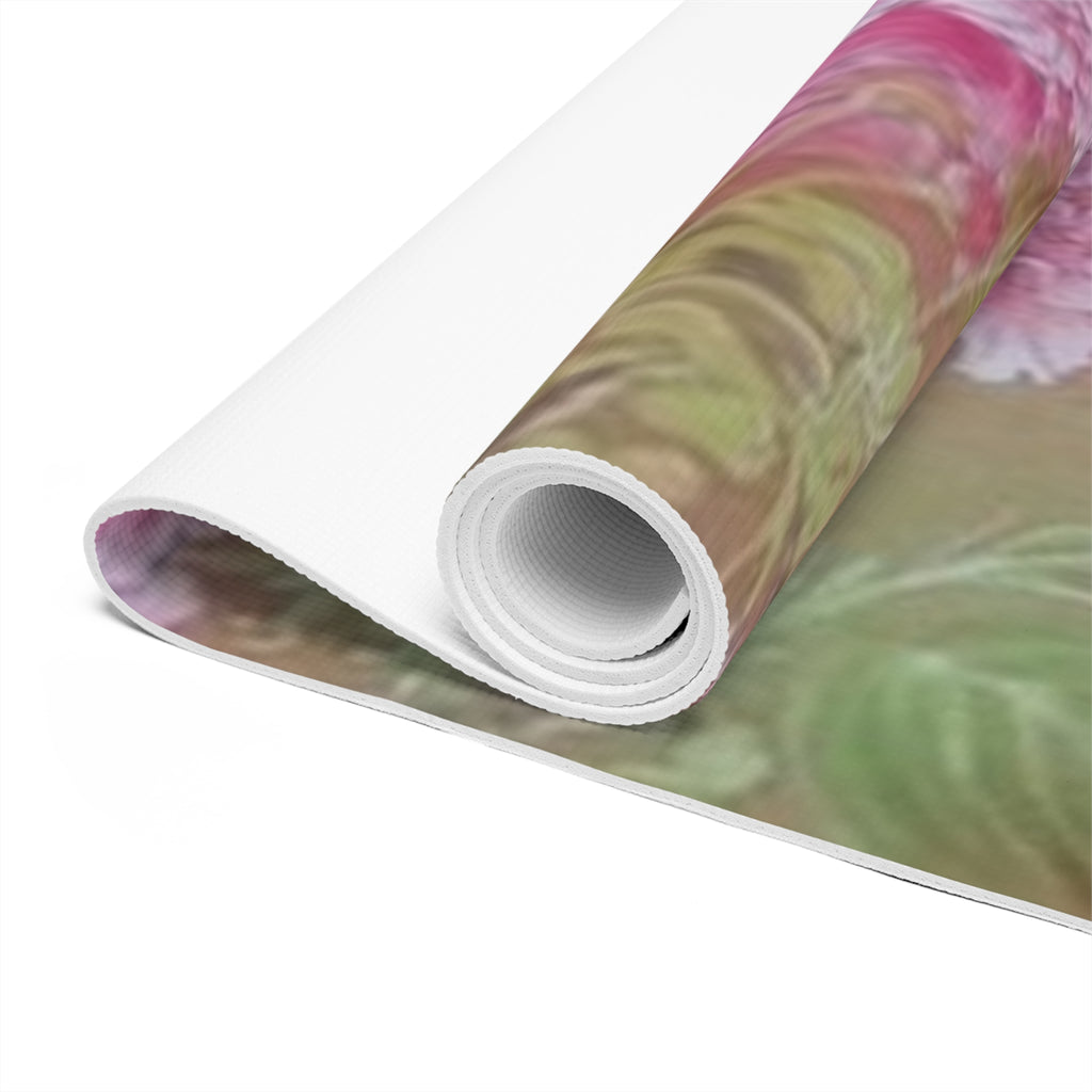 Floral Foam Yoga Mat — Pink Peony Garden Design