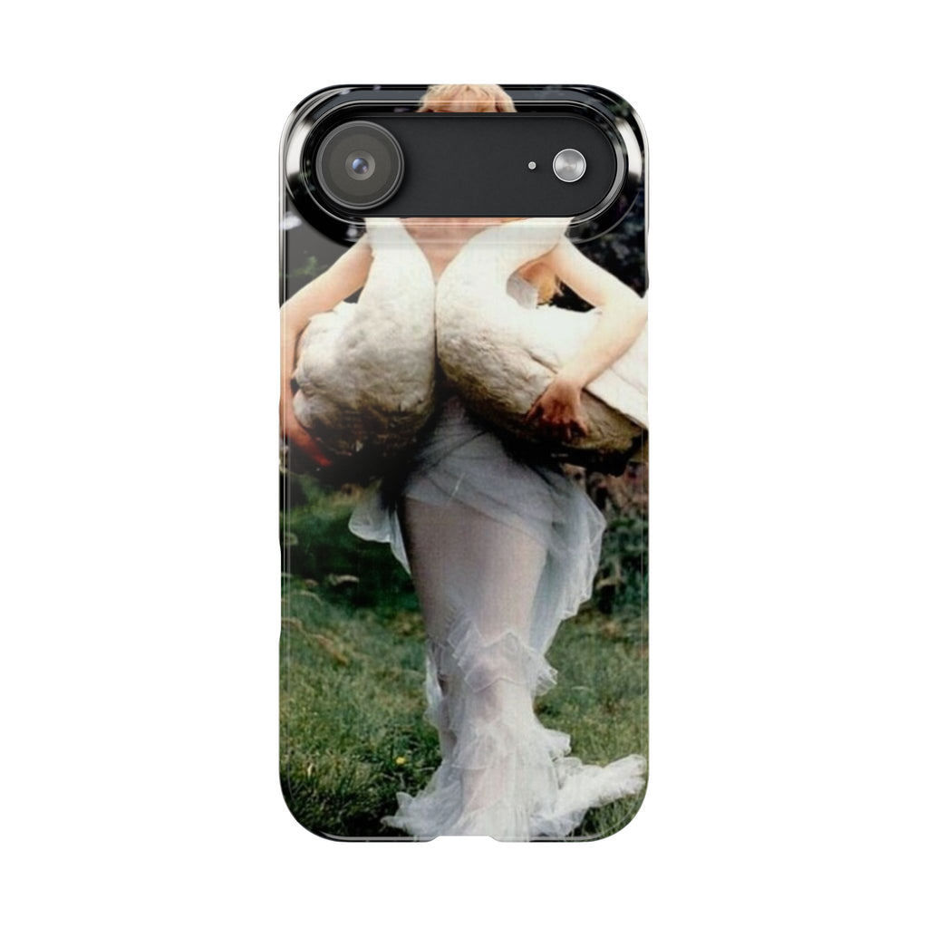 Slim Phone Case — Vintage Swan Dress Fashion Photo