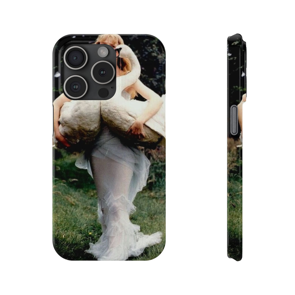 Slim Phone Case — Vintage Swan Dress Fashion Photo