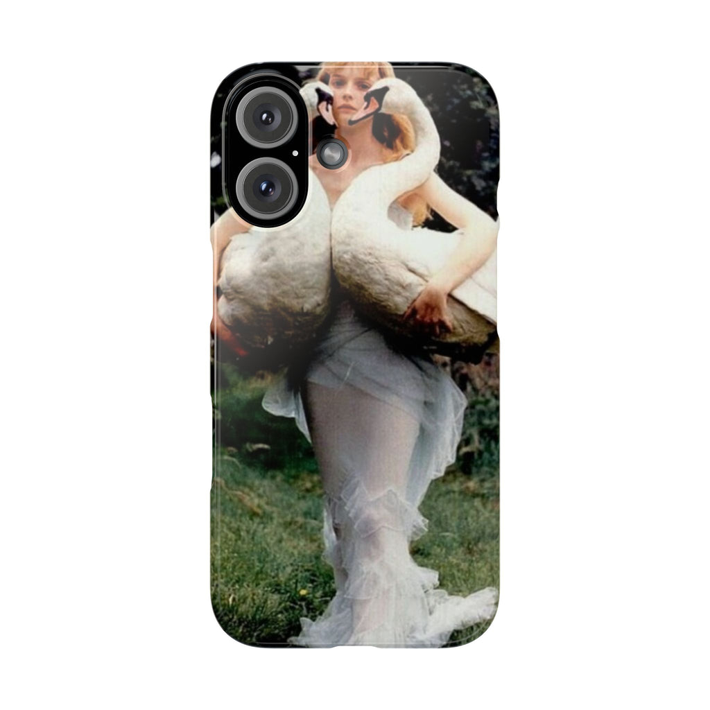 Slim Phone Case — Vintage Swan Dress Fashion Photo