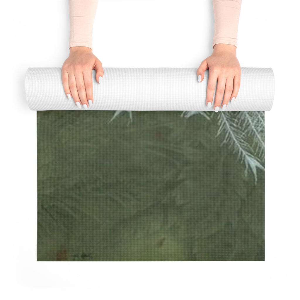 Yoga Mat — Serene White Angel Feather Foam Yoga Mat for Meditation & Gentle Flow
