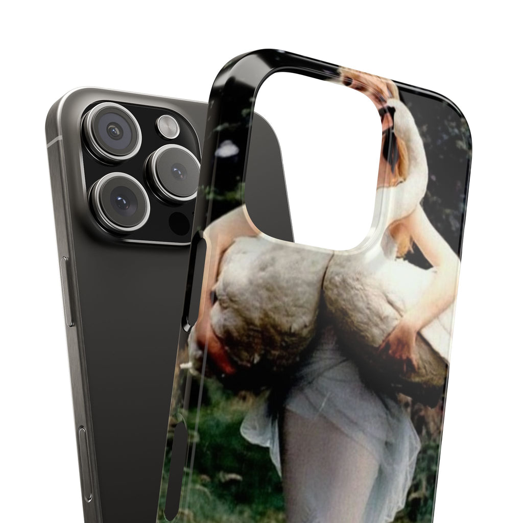 Slim Phone Case — Vintage Swan Dress Fashion Photo