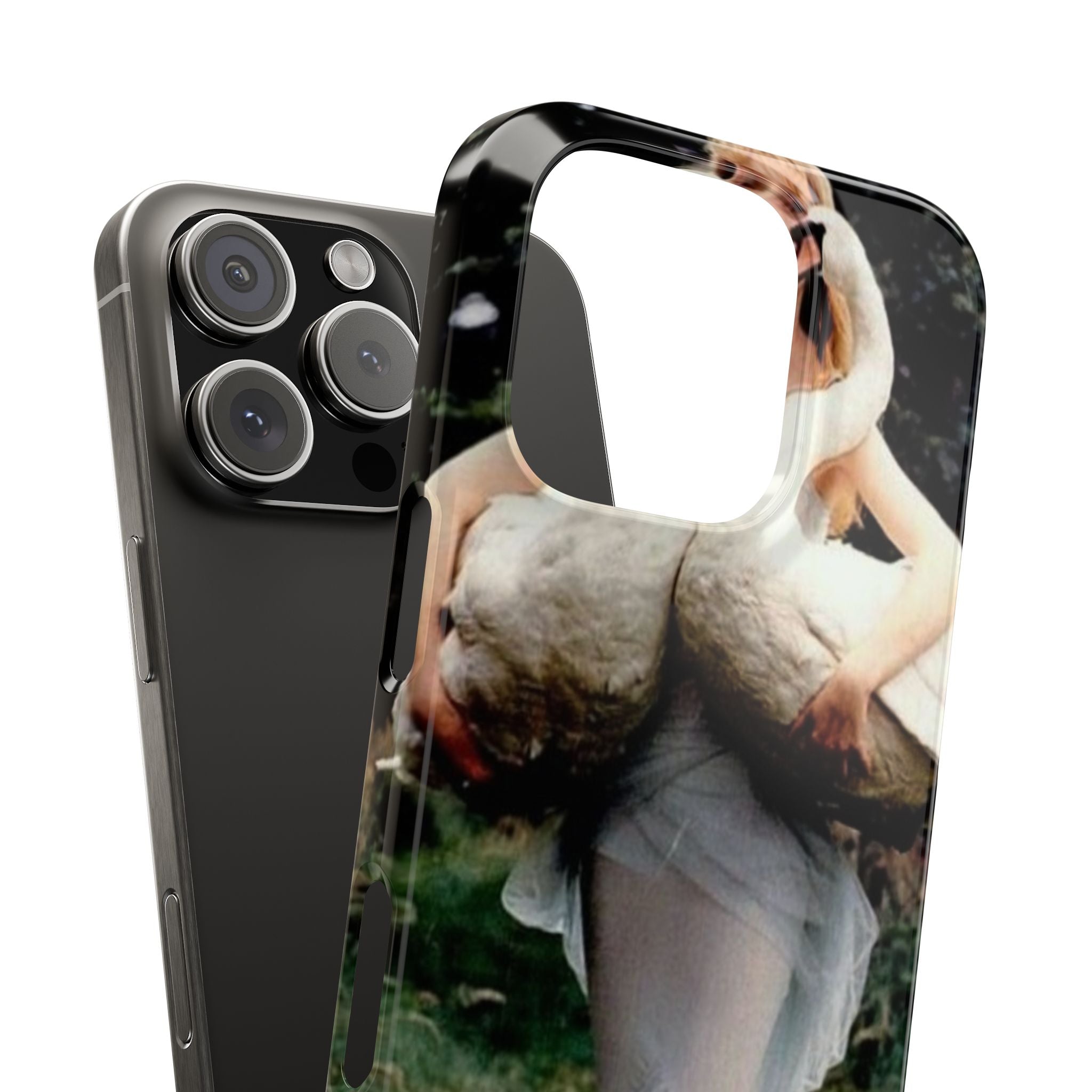 Slim Phone Case — Vintage Swan Dress Fashion Photo