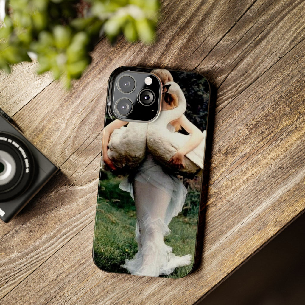 Slim Phone Case — Vintage Swan Dress Fashion Photo