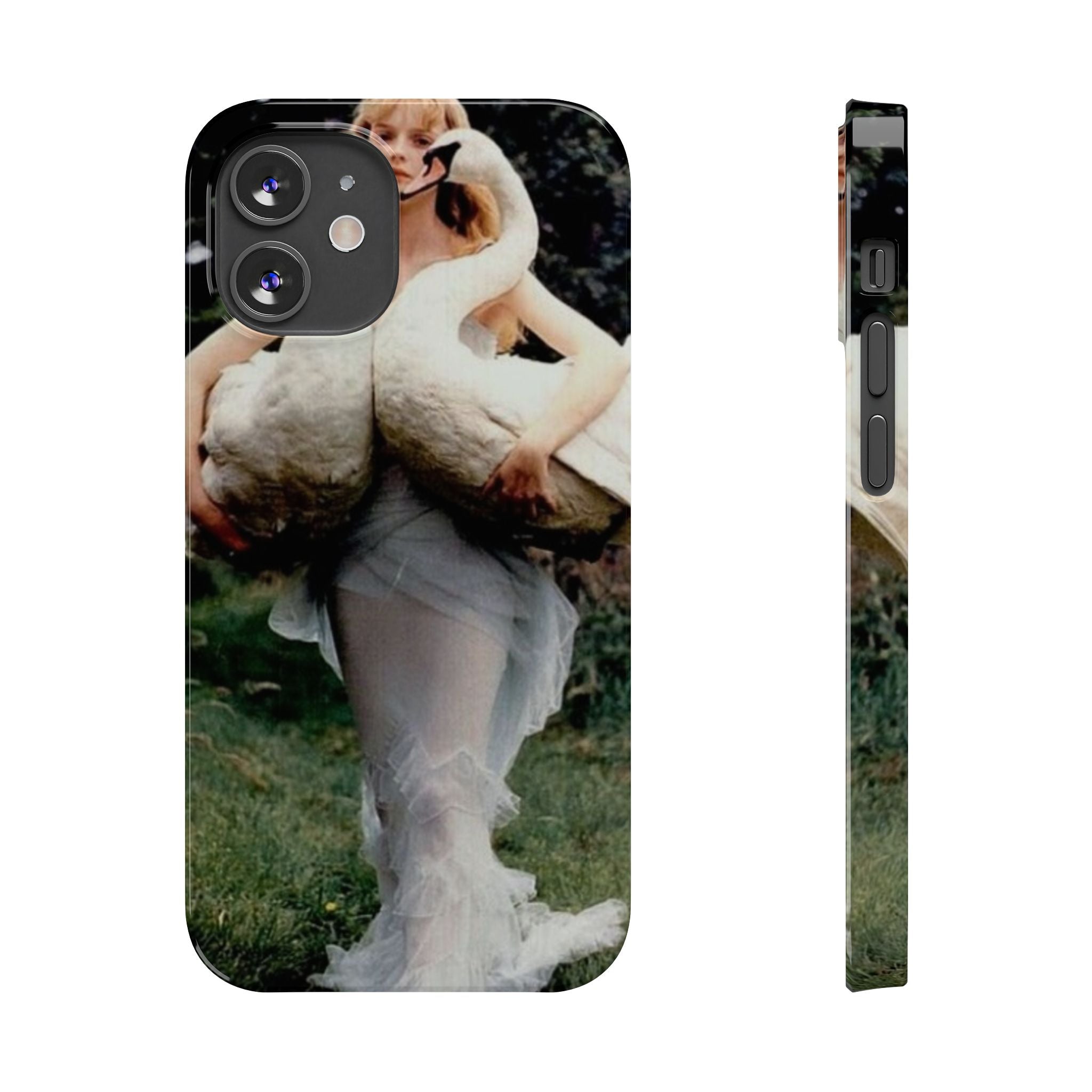Slim Phone Case — Vintage Swan Dress Fashion Photo