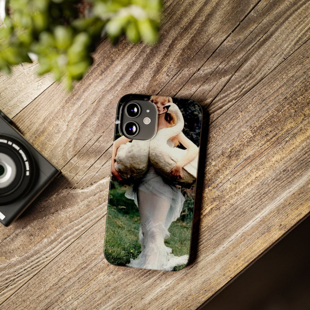 Slim Phone Case — Vintage Swan Dress Fashion Photo