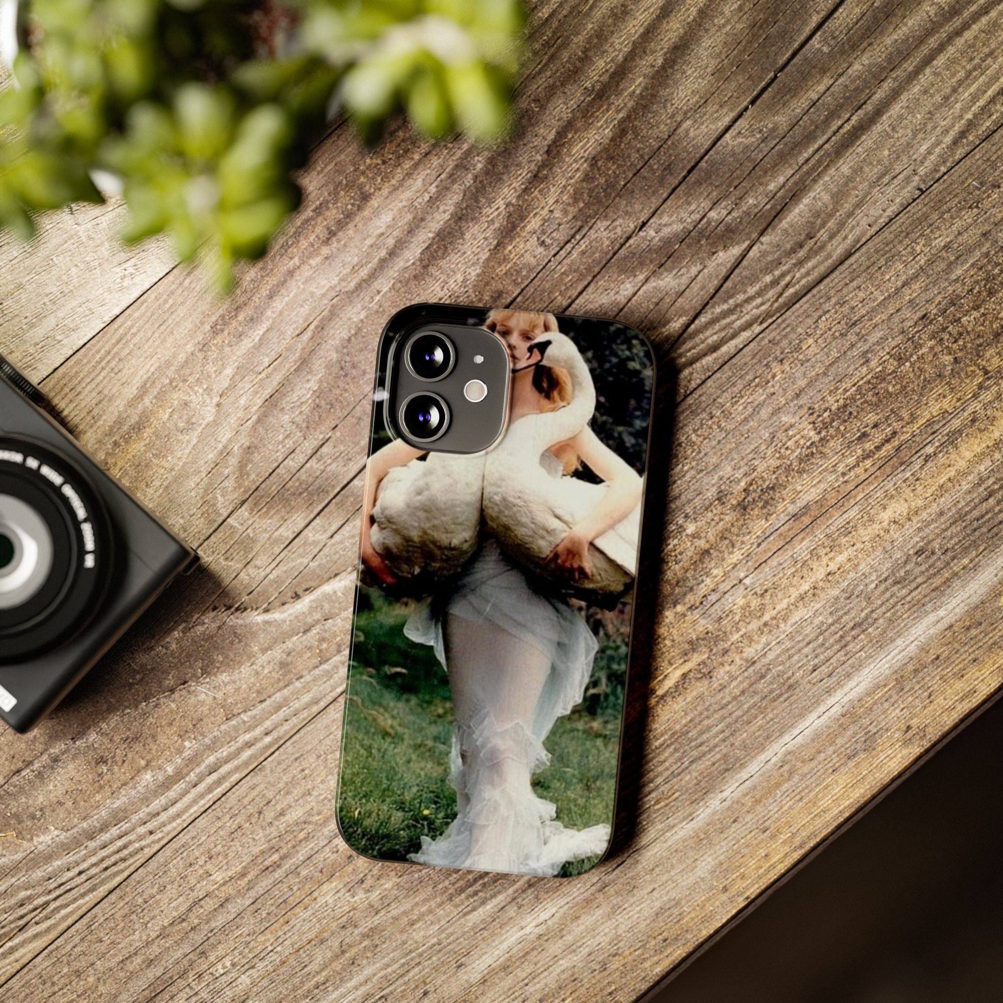 Slim Phone Case — Vintage Swan Dress Fashion Photo