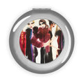 Fashion Illustration Compact Travel Mirror — Chic Portable Makeup Mirror