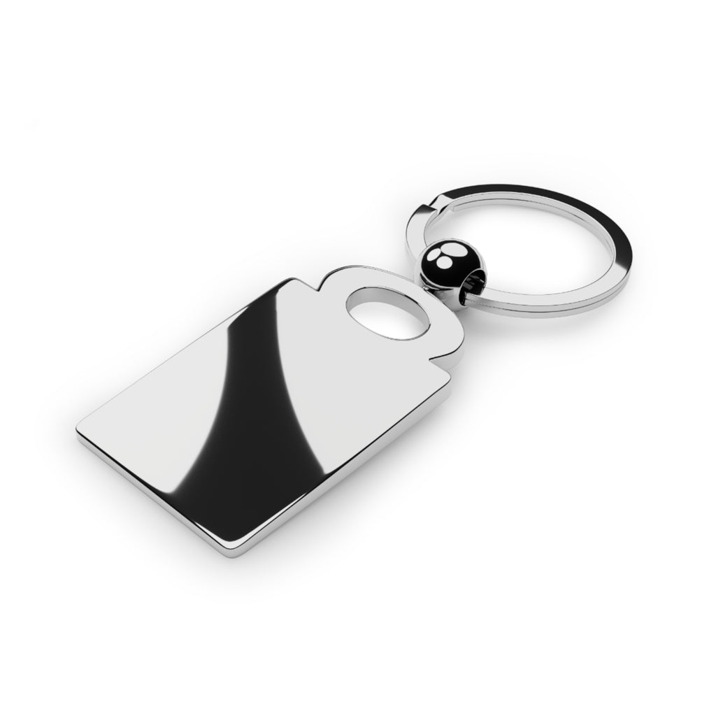 Rectangle Photo Keyring — 'The Bad Days Will Be Over Soon' Motivational Metal Keychain