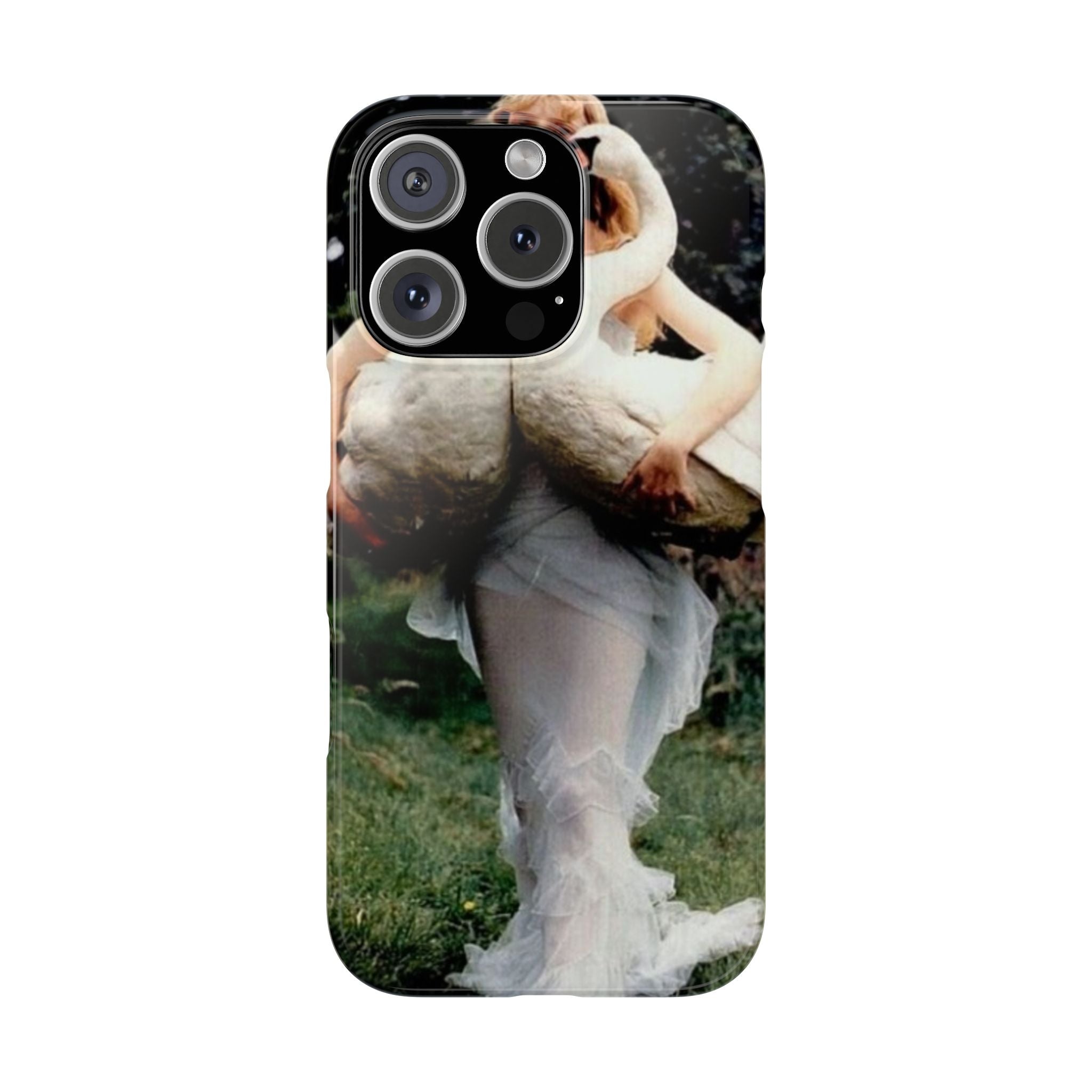 Slim Phone Case — Vintage Swan Dress Fashion Photo