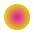 Sunburst Gradient Round Rug — Vibrant Yellow to Pink Accent Mat