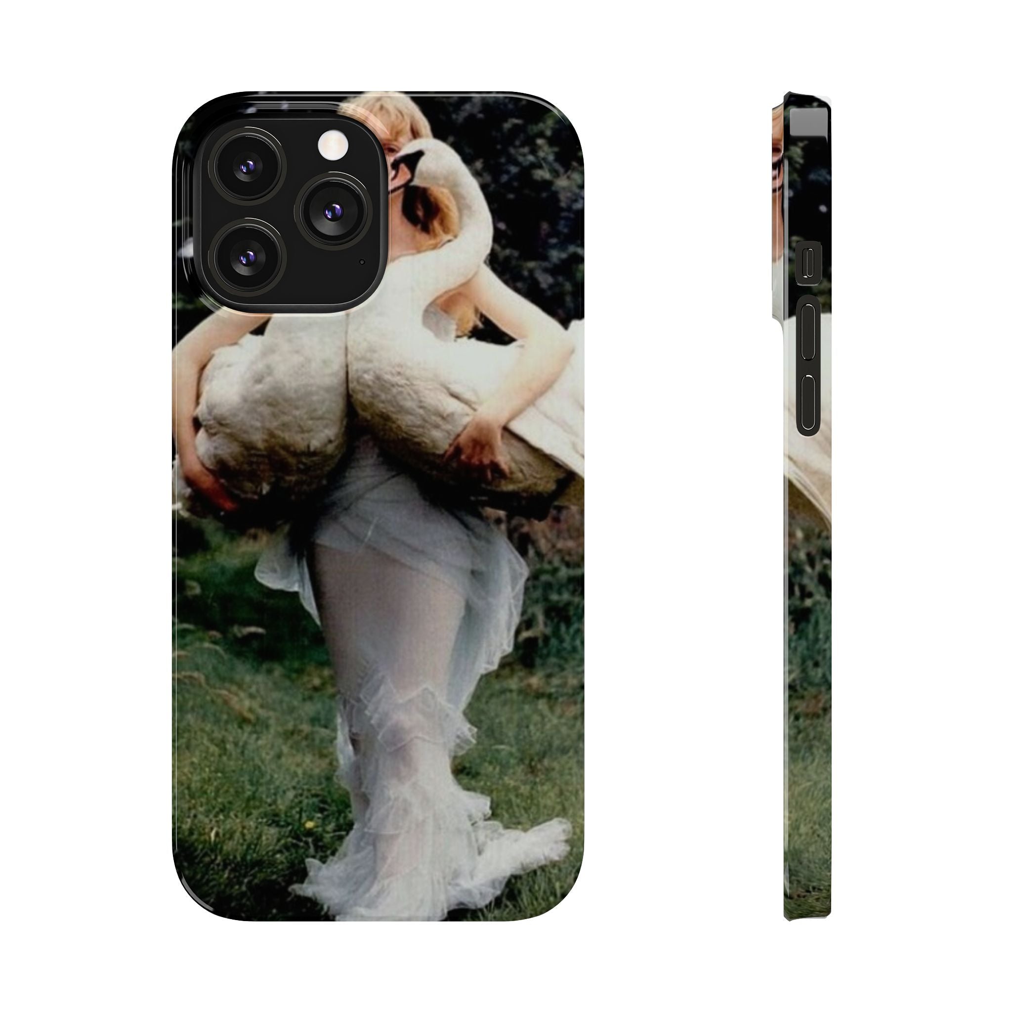 Slim Phone Case — Vintage Swan Dress Fashion Photo