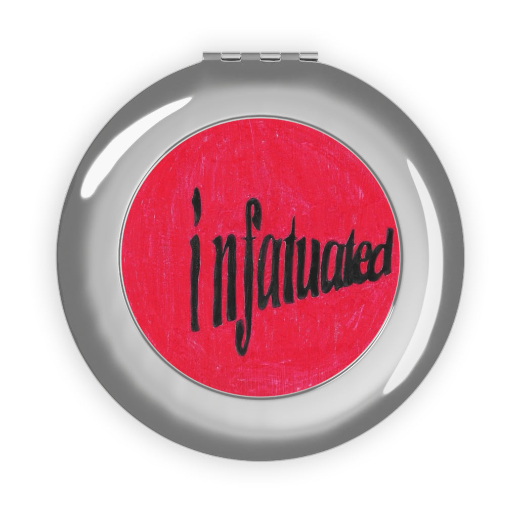 Infatuated Compact Travel Mirror – Pocket-Sized Round Makeup Mirror