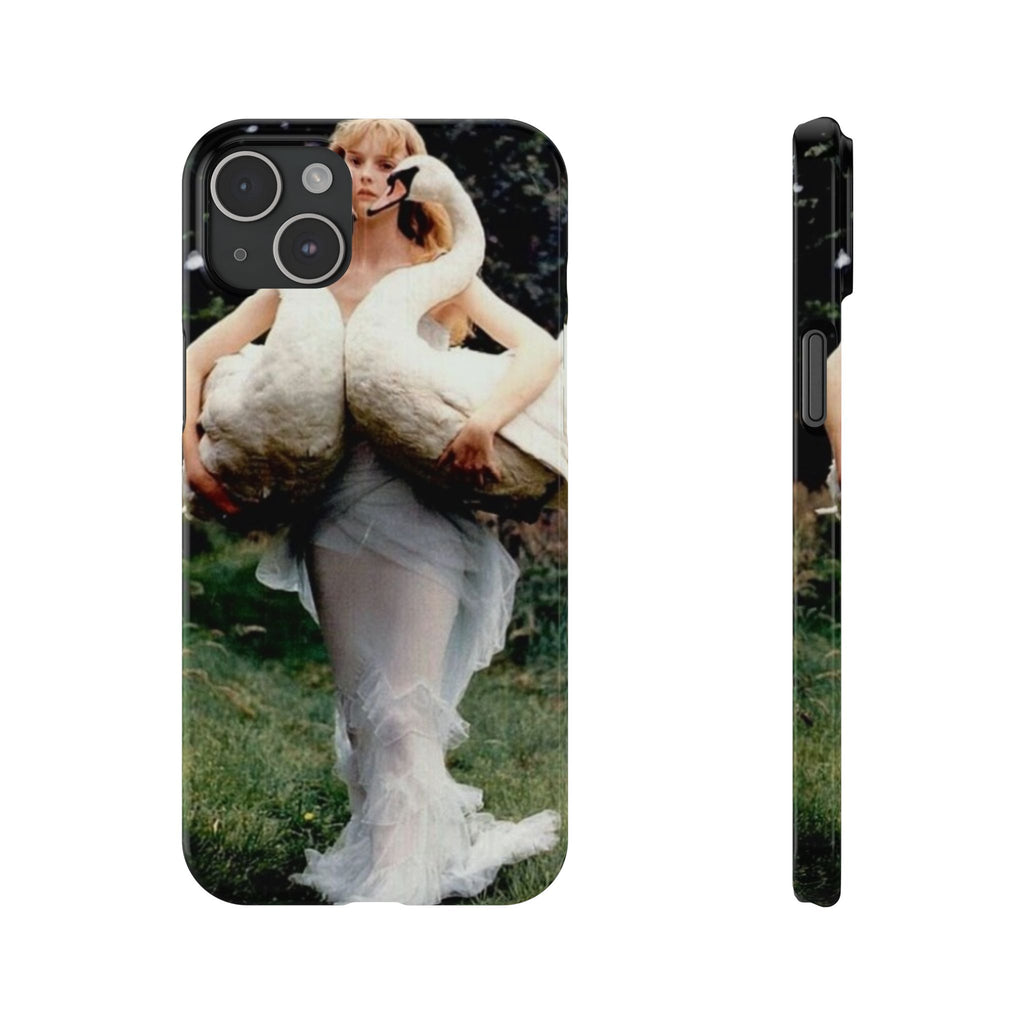 Slim Phone Case — Vintage Swan Dress Fashion Photo