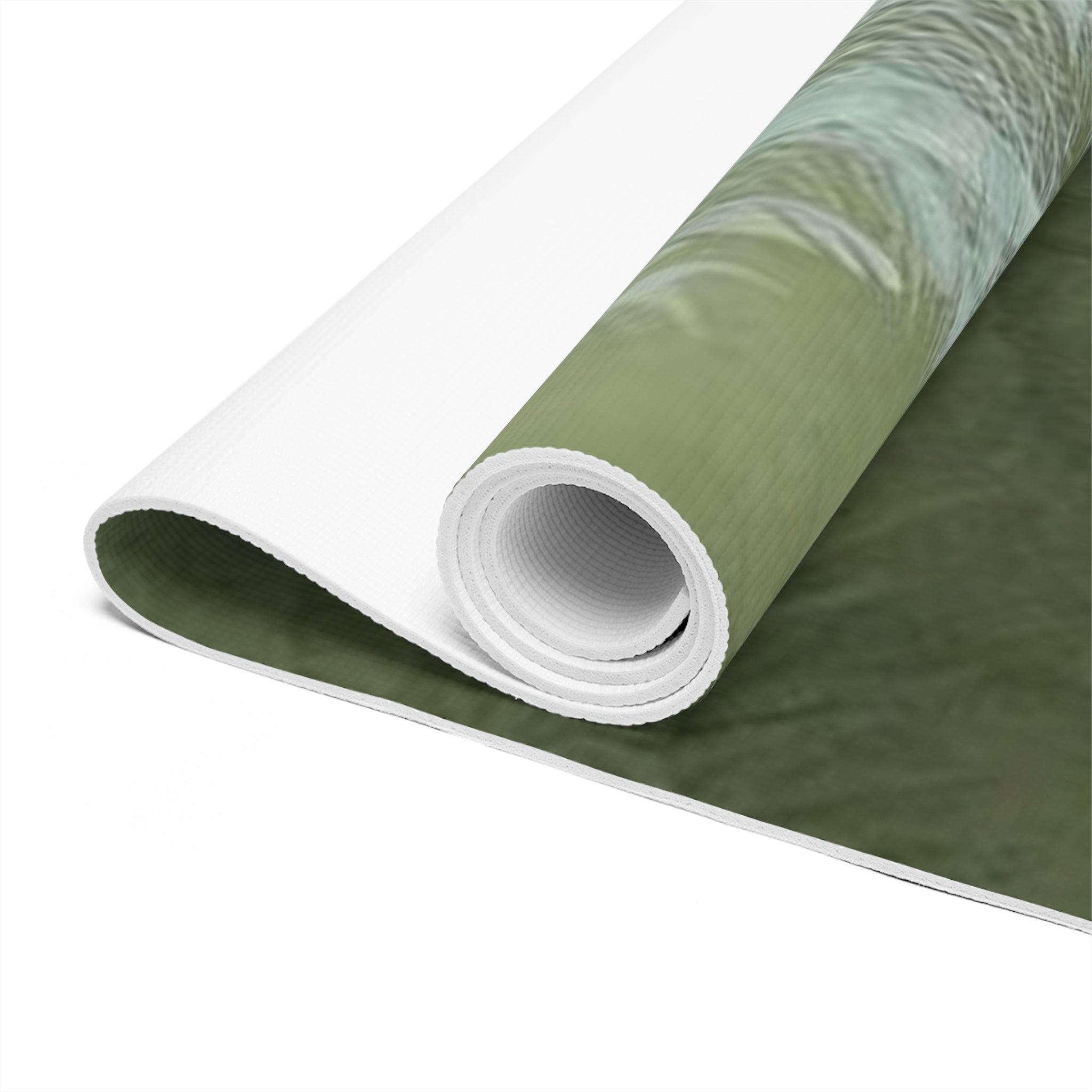 Yoga Mat — Serene White Angel Feather Foam Yoga Mat for Meditation & Gentle Flow