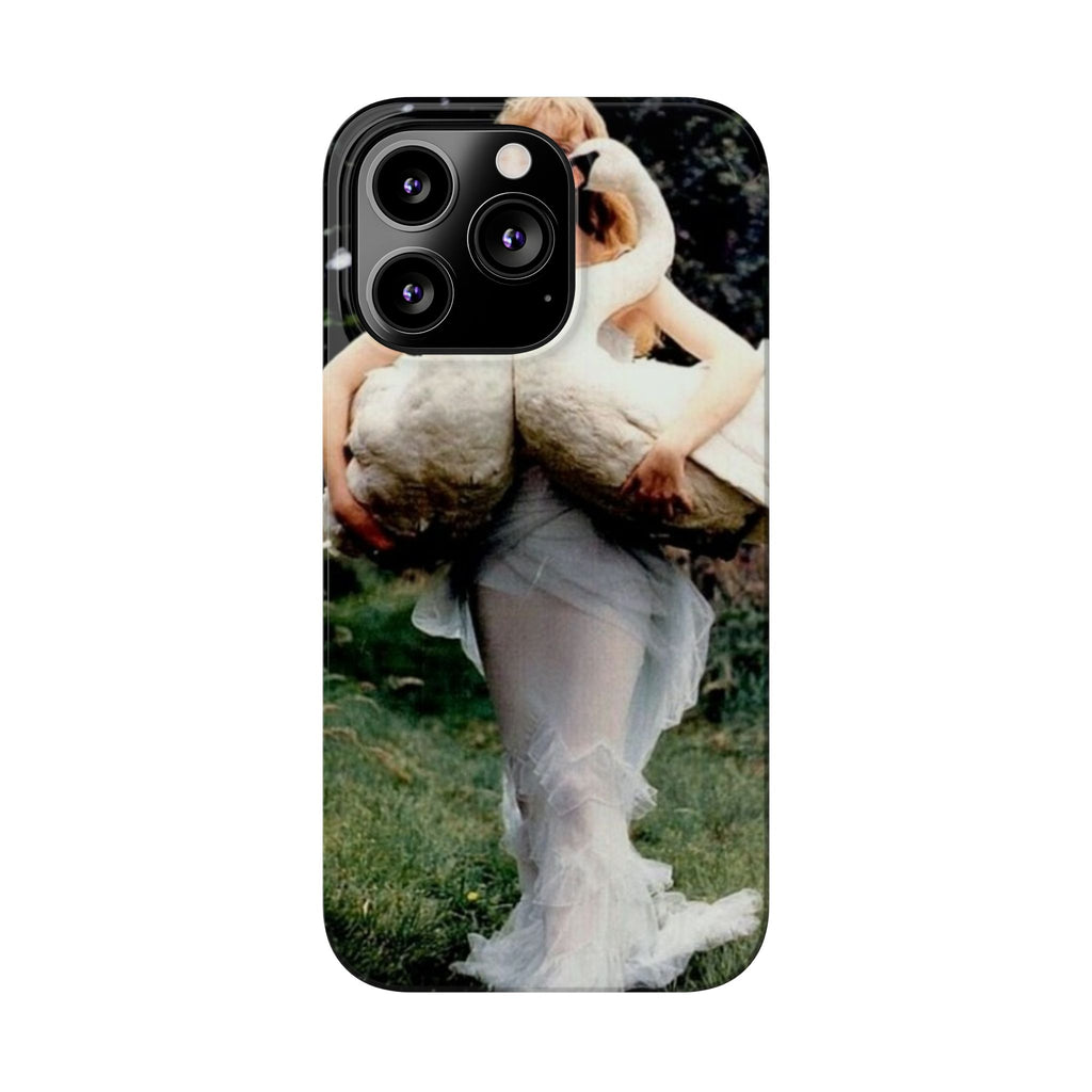 Slim Phone Case — Vintage Swan Dress Fashion Photo