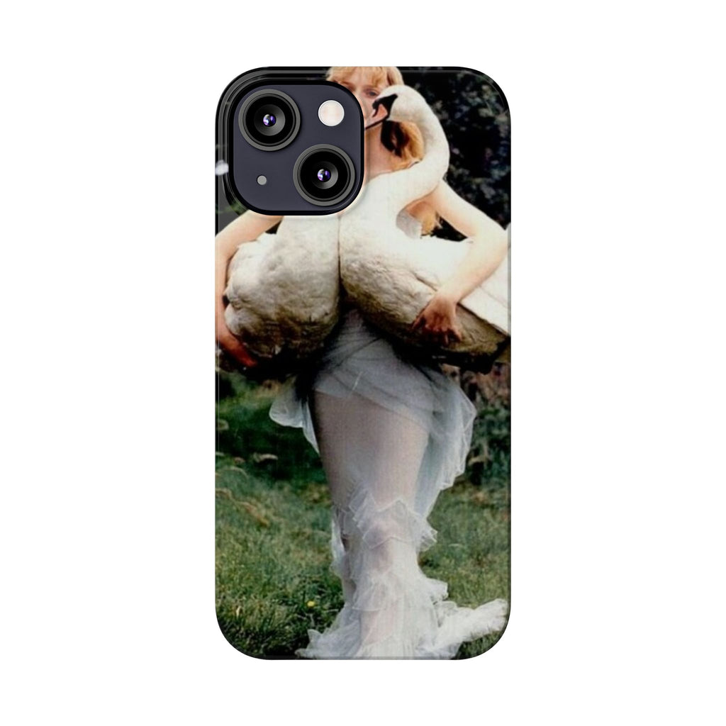 Slim Phone Case — Vintage Swan Dress Fashion Photo
