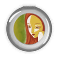 Compact Travel Mirror — Artful Redhead Portrait Compact Mirror