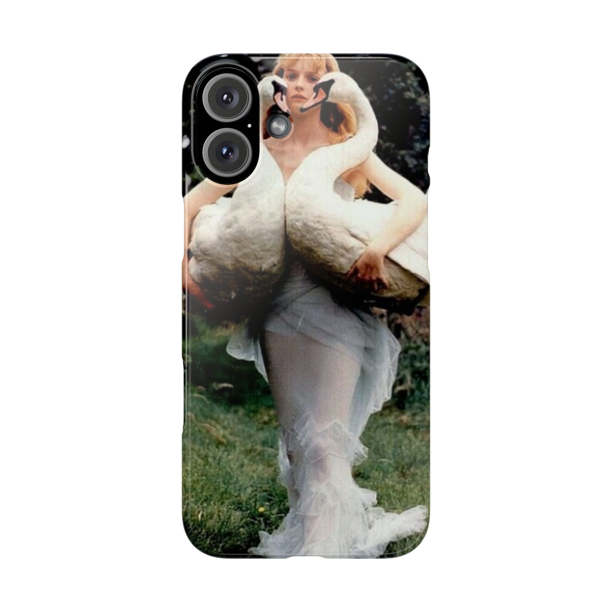 Slim Phone Case — Vintage Swan Dress Fashion Photo