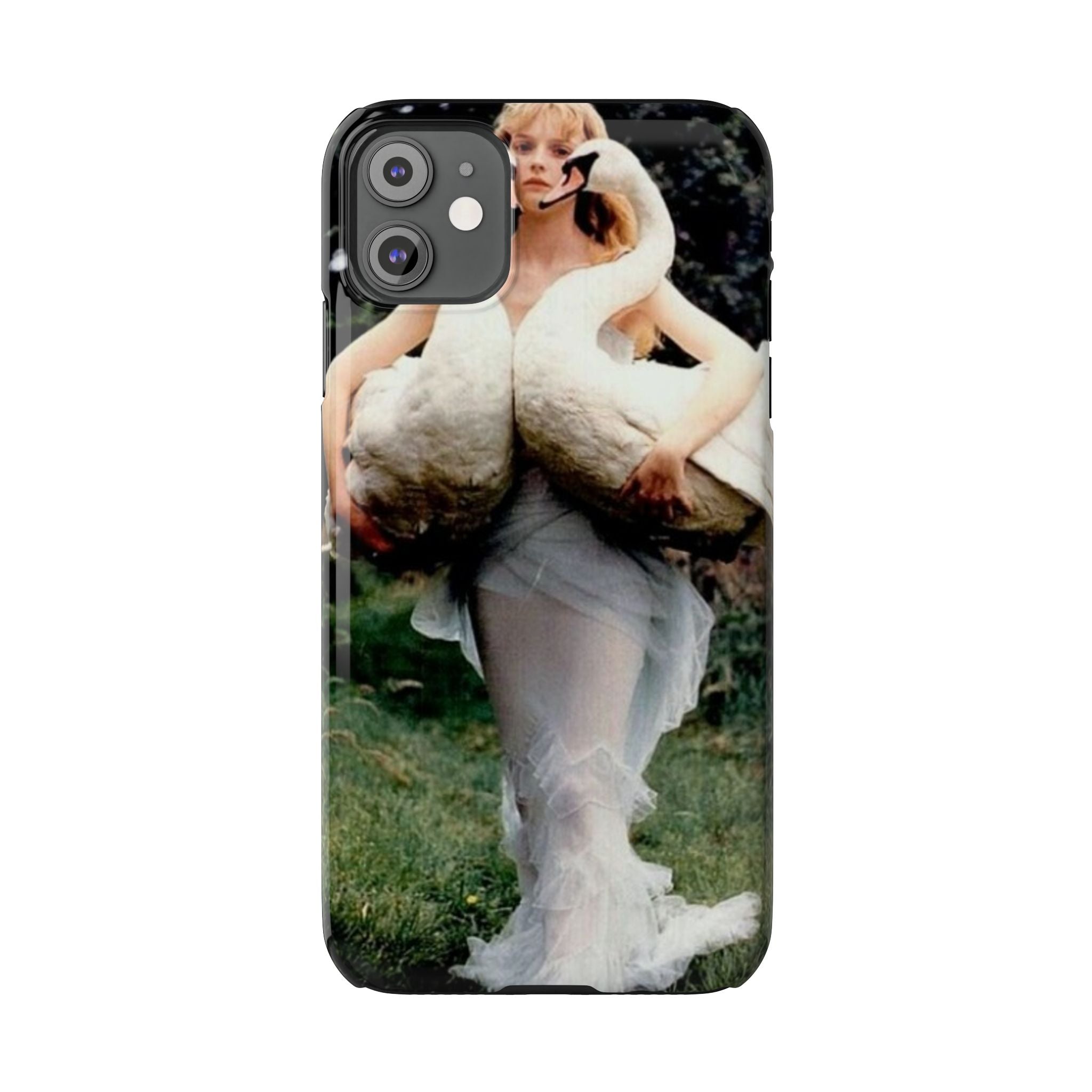 Slim Phone Case — Vintage Swan Dress Fashion Photo