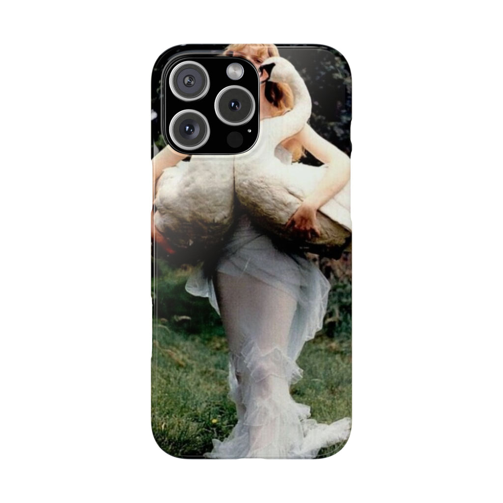 Slim Phone Case — Vintage Swan Dress Fashion Photo