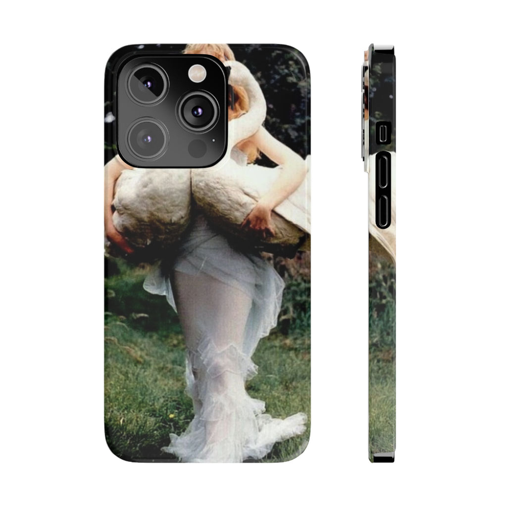 Slim Phone Case — Vintage Swan Dress Fashion Photo