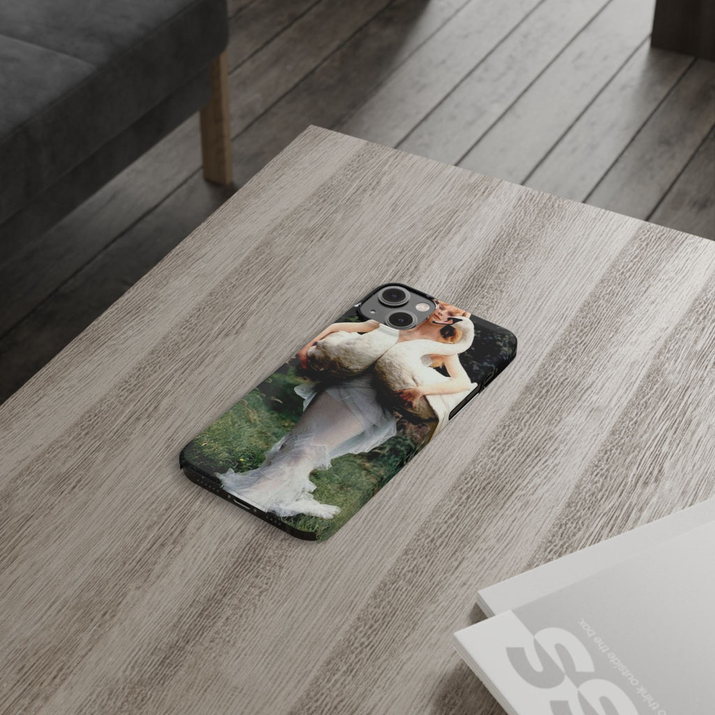 Slim Phone Case — Vintage Swan Dress Fashion Photo