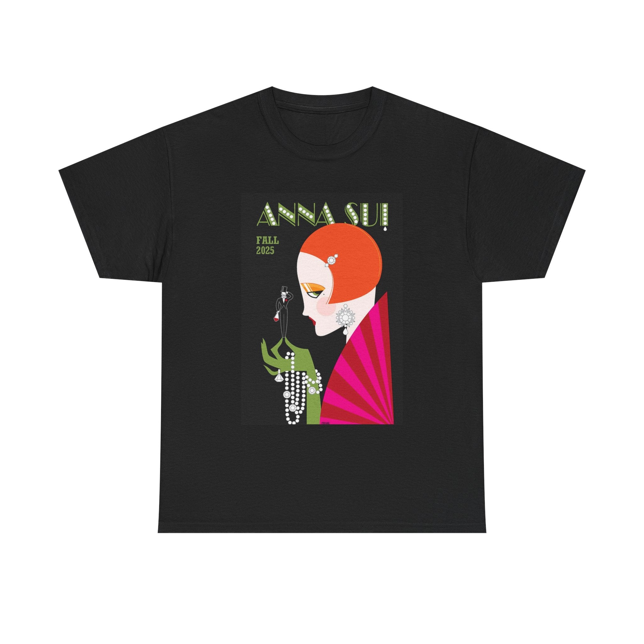 Vintage Anna Sui Graphic Tee — Retro Mod Fashion Poster Shirt